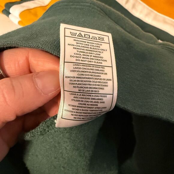 Mitchell & Ness Throwbacks Green Bay Packers Fleece Hooded Sweatshirt Size Small - Picture 9 of 10